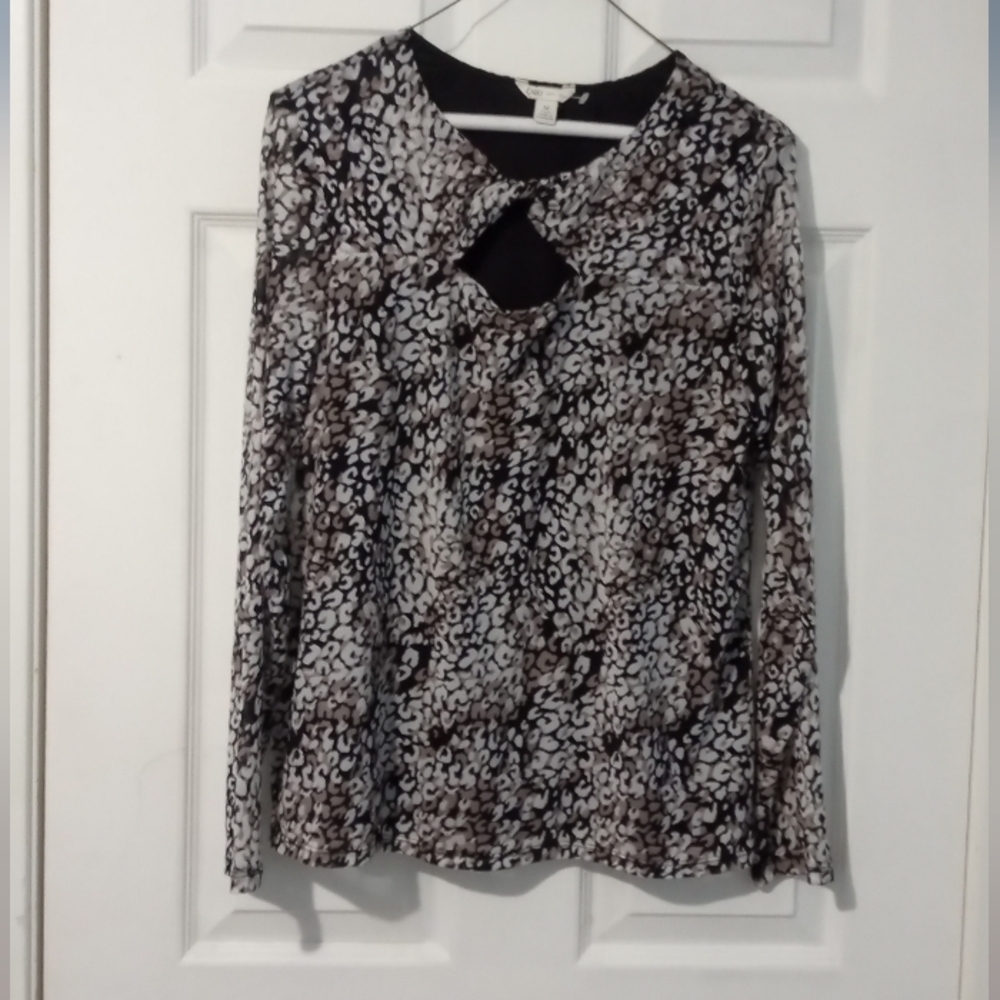 Cato Monochrome Abstract Blouse